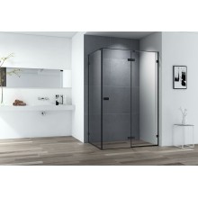 Душевой уголок Cezares Bellagio 140x80 BELLAGIO-AH-1-140/80-C-NERO профиль Черный матовый стекло прозрачное