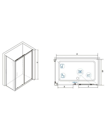 Душевой уголок RGW Classic CL-48 150x100 32094805-011 профиль Хром стекло прозрачное