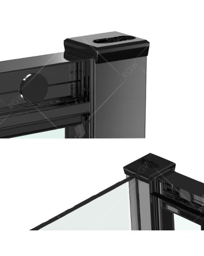 Душевой уголок RGW Classic CL-48B 110x80 32094881-014 профиль Черный матовый стекло прозрачное