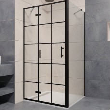 Душевой уголок RGW Passage PA-77B L 120x100 41087720-084L профиль Черный стекло прозрачное