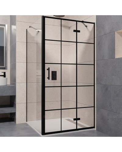 Душевой уголок RGW Passage PA-77B R 100x70 41087707-084R профиль Черный стекло прозрачное