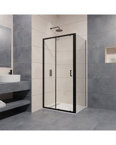 Душевой уголок RGW Passage PA-74B 110x120 410874112-14 профиль Черный стекло прозрачное