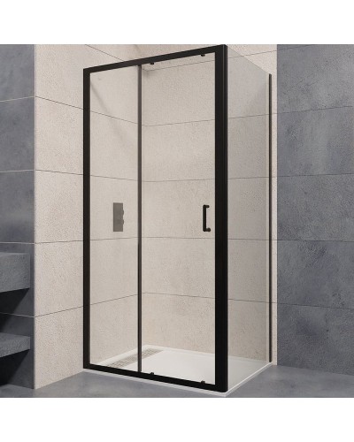Душевой уголок RGW Passage PA-74B 100x90 410874109-14 профиль Черный стекло прозрачное