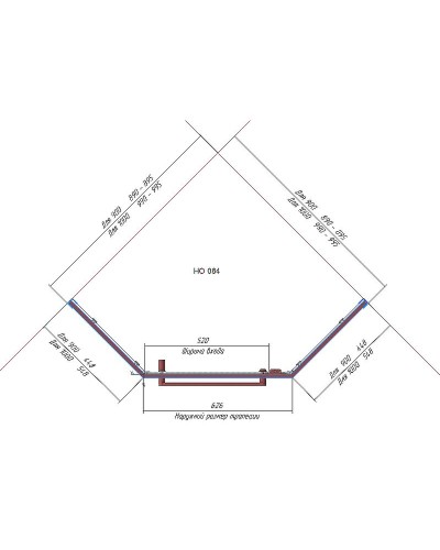 Душевой уголок RGW Hotel HO-084 90x90 350608499-11 профиль Хром стекло прозрачное
