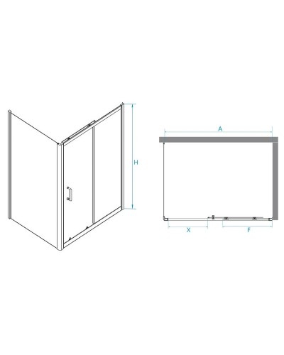 Душевой уголок RGW Passage PA-74 150x90 410874159-11 профиль Хром стекло прозрачное