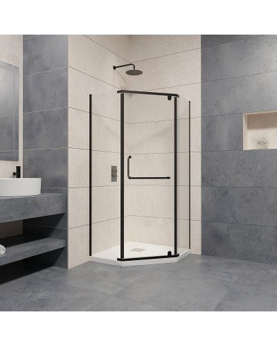 Душевой уголок RGW Passage PA-081B 90x90 35088199-14 профиль Черный стекло прозрачное