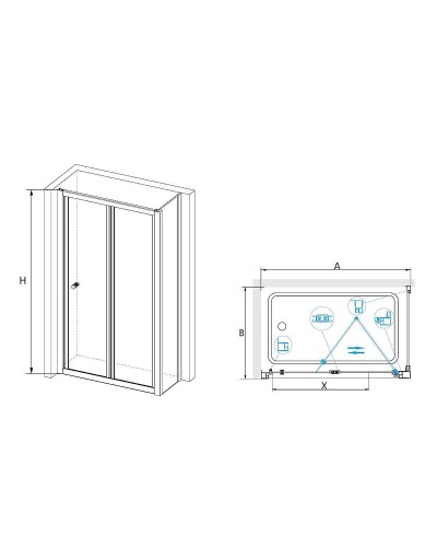 Душевой уголок RGW Classic CL-31 80x80 04093188-011 профиль Хром стекло прозрачное