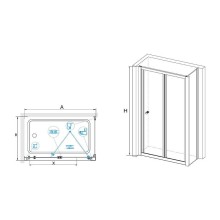 Душевой уголок RGW Classic CL-41 90x80 04094198-011 профиль Хром стекло прозрачное