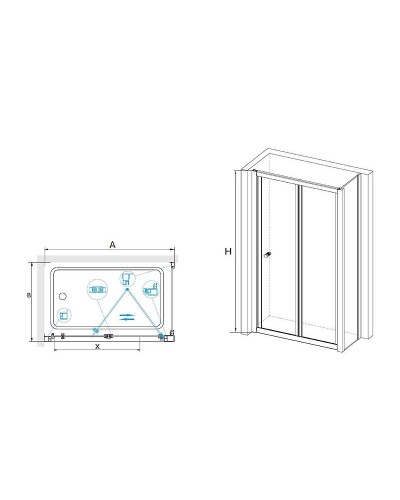 Душевой уголок RGW Classic CL-41 90x80 04094198-011 профиль Хром стекло прозрачное