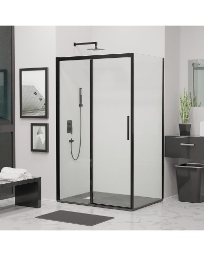 Душевой уголок RGW Leipzig LE-41B 130х80 34124183-014 профиль Черный стекло прозрачное