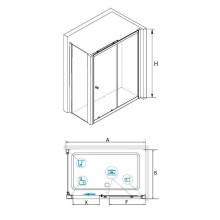 Душевой уголок RGW Classic CL-45 140x80 04094548-011 профиль Хром стекло прозрачное