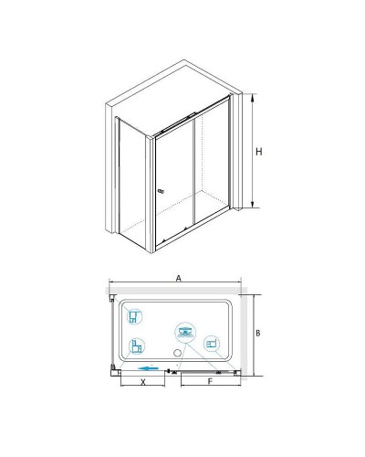 Душевой уголок RGW Classic CL-45 140x80 04094548-011 профиль Хром стекло прозрачное