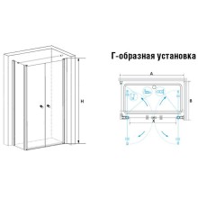 Душевой уголок RGW Passage PA-47 100x80 04084708-011 профиль Хром стекло прозрачное