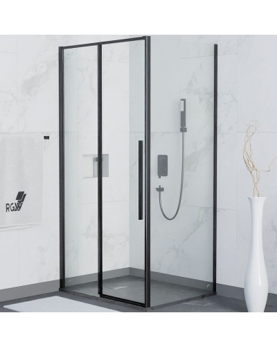 Душевой уголок RGW Stilvoll SV-42B 100x80 32324280-014 профиль Черный стекло прозрачное