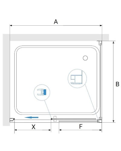 Душевой уголок RGW Passage PA-76 140х70 35087647-21 профиль Хром стекло матовое-сатинат
