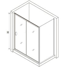 Душевой уголок RGW Passage PA-76 140х70 35087647-21 профиль Хром стекло матовое-сатинат