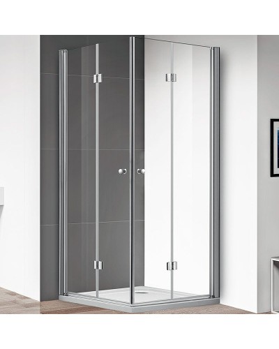 Душевой уголок Cezares Eco 100x100 ECO-O-AS-2-100-C-Cr профиль Хром стекло прозрачное