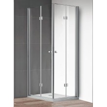 Душевой уголок Cezares Eco 80x100 ECO-O-ASH-2-80/100-C-Cr профиль Хром стекло прозрачное