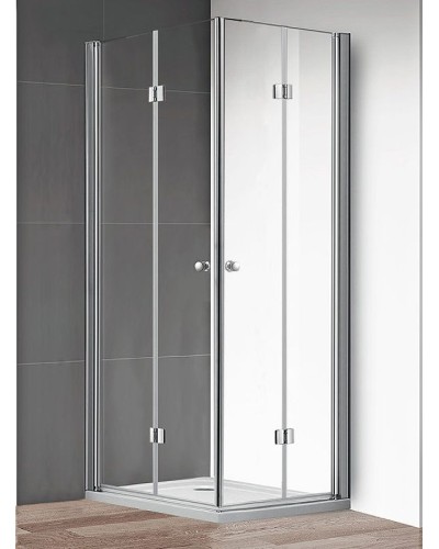 Душевой уголок Cezares Eco 80x100 ECO-O-ASH-2-80/100-C-Cr профиль Хром стекло прозрачное