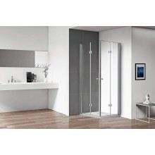 Душевой уголок Cezares Eco 80x90 ECO-O-ASH-2-80/90-C-Cr профиль Хром стекло прозрачное