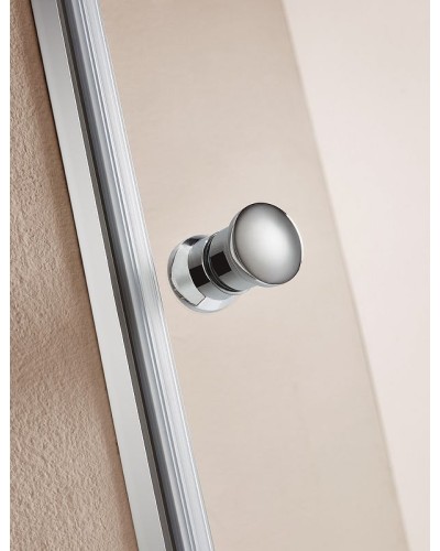 Душевой уголок Cezares Eco 80x90 ECO-O-ASH-2-80/90-C-Cr профиль Хром стекло прозрачное