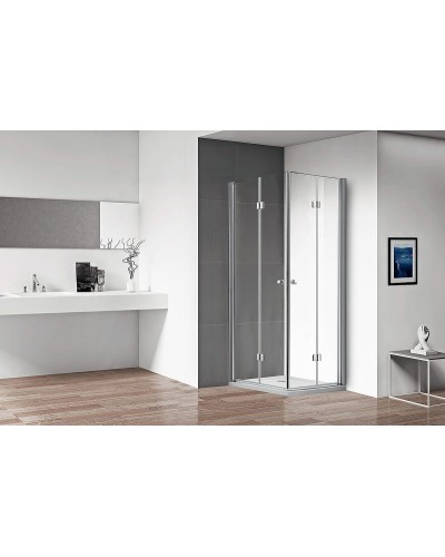 Душевой уголок Cezares Eco 90x100 ECO-O-ASH-2-90/100-C-Cr профиль Хром стекло прозрачное