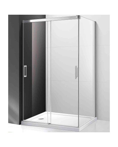 Душевой уголок Cezares Tandem-Soft 120x80 TANDEM-SOFT-AH-2-120/80-C-Cr-IV профиль Хром стекло прозрачное