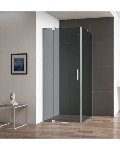 Душевой уголок Cezares Slider 80x100 SLIDER-AH-1-100-70/80-GRIGIO-Cr профиль Хром стекло серое