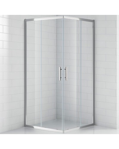 Душевой уголок Cezares Eco 100x100 ECO-O-A-2-100-C-Cr профиль Хром стекло прозрачное