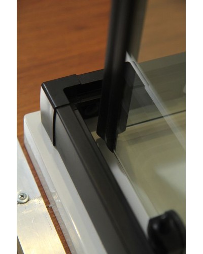 Душевой уголок Cezares Eco 100x100 ECO-O-A-2-100-C-NERO профиль Черный матовый стекло прозрачное