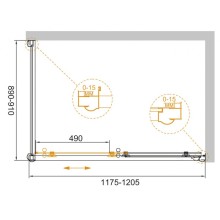 Душевой уголок CEZARES GIUBILEO-AH-1-120/90-SCORREVOLE-C-G