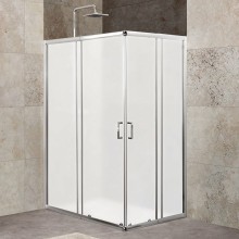 Душевой уголок BelBagno Unique 115x90 UNIQUE-AH-2-100/115-75/90-M-Cr профиль Хром стекло матовое