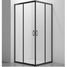 Душевой уголок Veconi Rovigo RV-101B 90х90 RV101B-90-01-C5 профиль Черный матовый стекло прозрачное