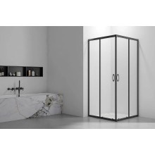 Душевой уголок Veconi Rovigo RV-101B 90х90 RV101B-90-01-C5 профиль Черный матовый стекло прозрачное