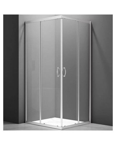 Душевой уголок Veconi Rovigo RV-101 80х80 RV101-80-01-C5 профиль Хром стекло прозрачное