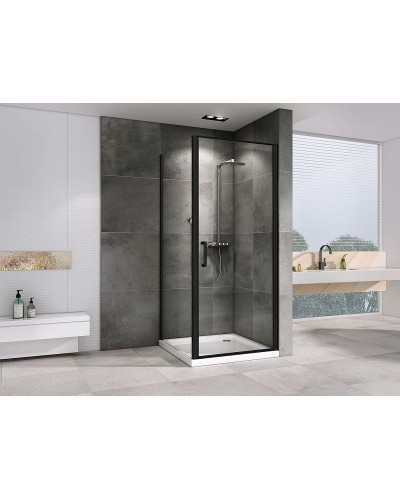 Душевой уголок Abber Sonnenstrand 80x75 AG04080B-S75B профиль Черный стекло прозрачное