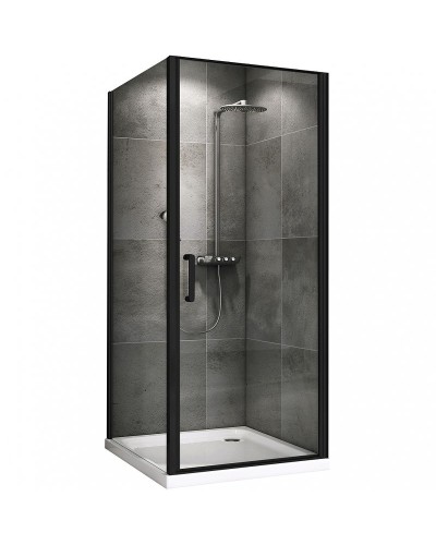 Душевой уголок Abber Sonnenstrand 100x85 AG04100B-S85B профиль Черный стекло прозрачное