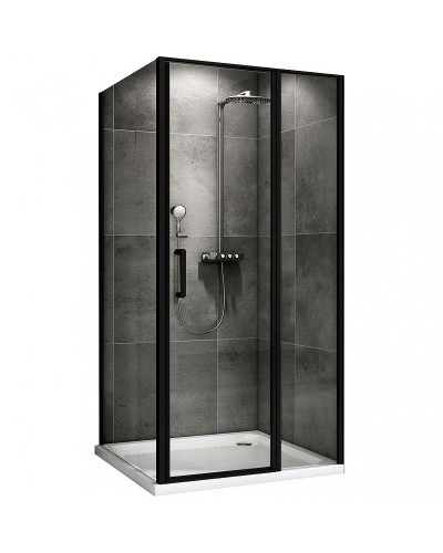 Душевой уголок Abber Sonnenstrand 100x75 AG04100BS-S75B профиль Черный стекло прозрачное