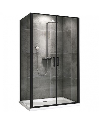 Душевой уголок Abber Sonnenstrand 100x85 AG04100BC-S85B профиль Черный стекло прозрачное