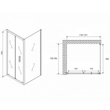 Душевой уголок Abber Sonnenstrand 120х75 AG07120-S75 профиль Хром стекло прозрачное