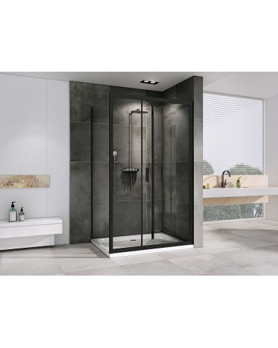 Душевой уголок Abber Sonnenstrand 90х85 AG07090B-S85B профиль Черный стекло прозрачное