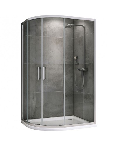 Душевой уголок Abber Schwarzer Diamant 100x90 AG01190 профиль Хром стекло прозрачное