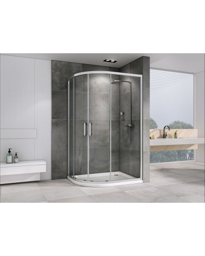 Душевой уголок Abber Schwarzer Diamant 110x90 AG01119 профиль Хром стекло прозрачное