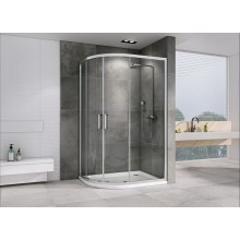 Душевой уголок Abber Schwarzer Diamant 120x80 AG01128 профиль Хром стекло прозрачное