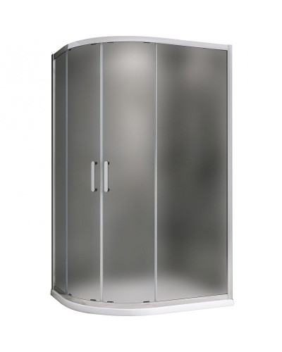 Душевой уголок Abber Schwarzer Diamant 100x80 AG01180M профиль Хром стекло матовое