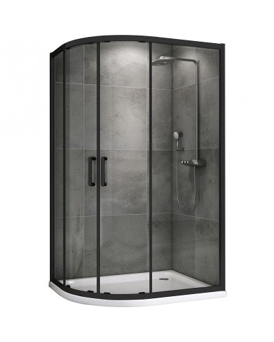 Душевой уголок Abber Schwarzer Diamant 120x90 AG01129B профиль Черный стекло прозрачное