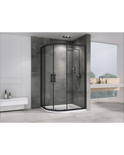 Душевой уголок Abber Schwarzer Diamant 120x90 AG01129B профиль Черный стекло прозрачное