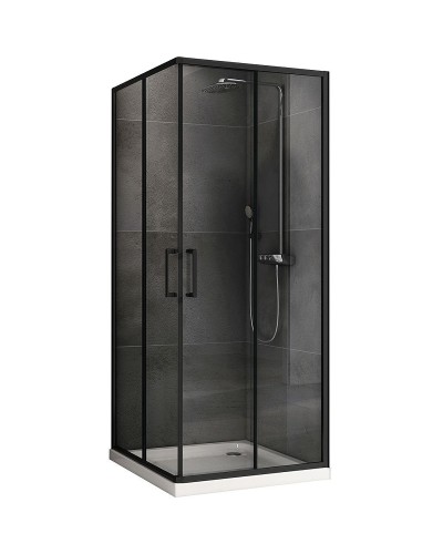 Душевой уголок Abber Schwarzer Diamant 100x100 AG02100B5 профиль Черный стекло прозрачное