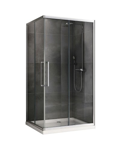 Душевой уголок Abber Schwarzer Diamant 120x80 AG02128H профиль Хром стекло прозрачное