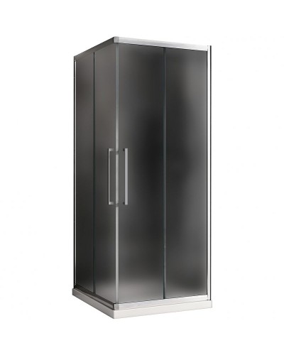 Душевой уголок Abber Schwarzer Diamant 100x100 AG02100MH профиль Хром стекло матовое